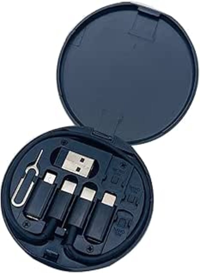 Yuly USB Cable Card Multi-Function Portable USB Adapter Card Storage Set 60W Fast Type-C Micro-USB Charging Cable USB Fast Charging Hubs 60w for Multiple Devices